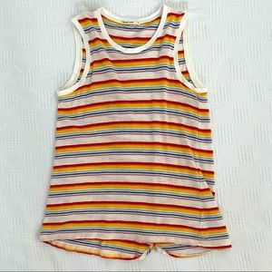 Marine Layer Rainbow Stripes Tank Top w/Tulip back